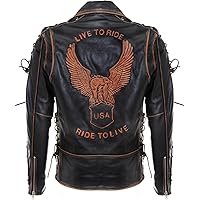 Amazon.com: Men's Eagle Embossed Live To Ride - Ride To Live