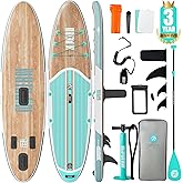 Niphean Inflatable Stand Up Paddle Board with SUP Accessories, Anti-Slip EVA Deck, 10’6’’ Inflatable Paddle Boards for Adults & Youth of All Skill Levels