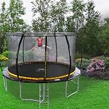KANGA 12ft Trampoline with Enclosure Ladder and Anchor Kit Curved Shape view 5