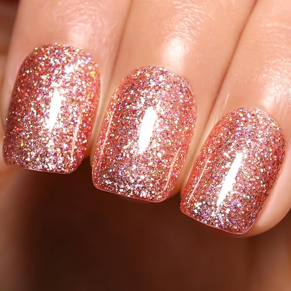 Vishine Glitzer-Diamant-Nagelgel – Gold Glitzer UV/LED Gel Nagellack Für Zuhause – DIY Maniküre Mit Langanhaltendem Glanz