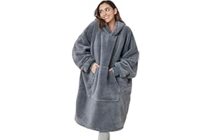CozyLeep Wearable Blanket Hoodie for Women and Men, Warm Sherpa Hooded Snuggle Blanket Sweatshirt as Gifts for Mom Girlfriend
