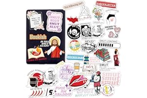 TUNOSAVA Book Stickers, Kindle Bookish Stickers, Reading Booktok Smut Aesthetic Stickers for Kindle, Smutty Spicy Romance Book Stickers for Kindle Adult Journal, Bookish Book Lover Gifts