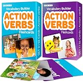 Vocabulary Builder Flash Cards for Kids Ages 4-8 &mdash; Speech Therapy Materials | 104 Action Verbs Picture Flash Cards with Realistic Images &mdash; Kids and Adults ESL Teaching, Speech and Cognitive Learning