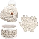 Toddler Kids Winter Hats Gloves Scarfs Beanie Mittens Neck Warmer for 0 6 12 Months 1 2 3 4-8 Year Old Baby Girls Boys Gifts