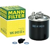 MANN-FILTER WK 842/23 x Fuel Filter Compatible With Select Mercedes-Benz Sprinter Models With Water Sensor Connection