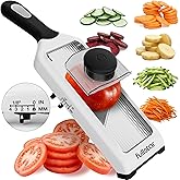 Fullstar 2-in-1 Handheld Mandoline Slicer for Kitchen - 4 Thickness Settings Vegetable Food Onion Slicer, Julienne Blade, Sta