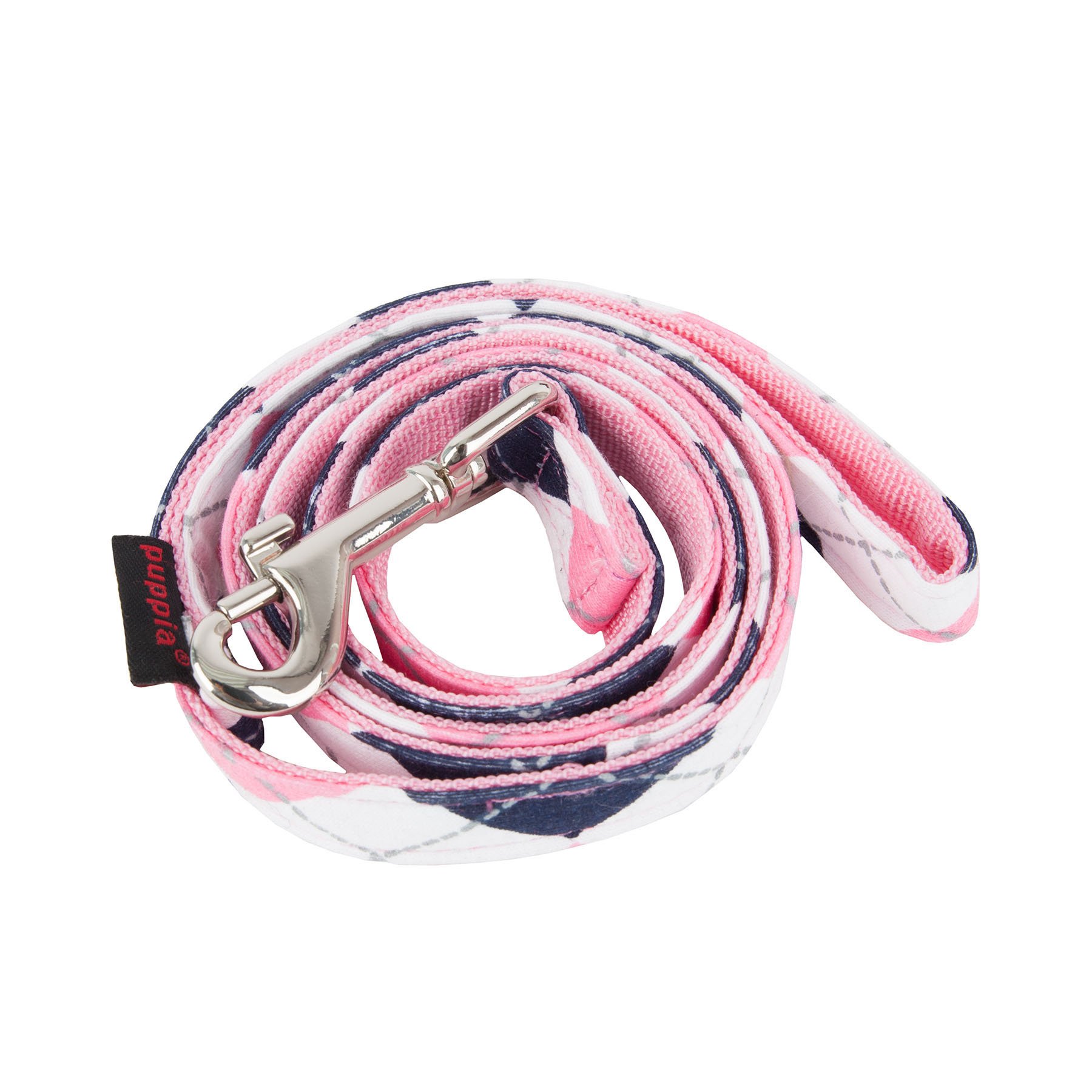 Puppia Argyle Lead, Medium, Pink