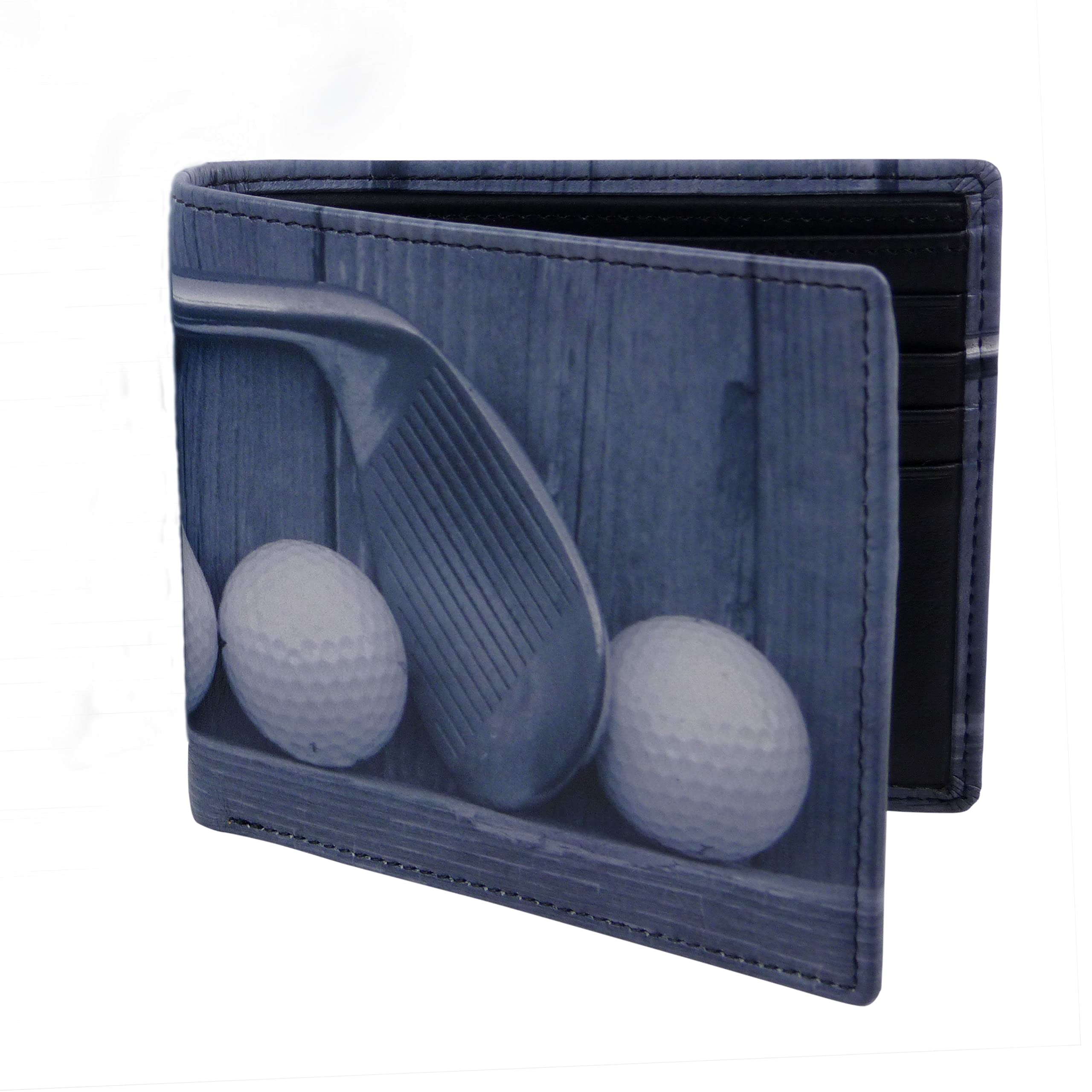 Kalmin Mala Leather Mens Slim Wallet Retro Golf Collection