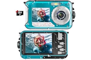 Waterproof Digital Camera Underwater Camera Full HD 2.7K 48 MP Video Recorder Selfie Dual Screens 16X Digital Zoom Flashlight