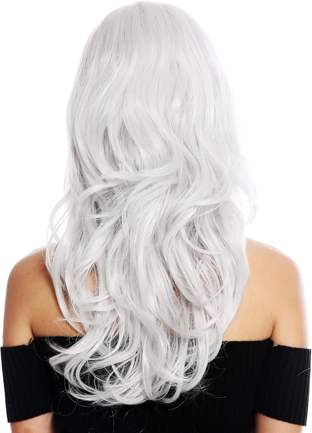 WIG ME UP - GFW3129 women's quality wig long fringe wavy light grey silvery grey, Light gray (silvergray), Länge: ca. 55 cm - Image 5