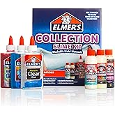 Elmer's Collection Slime Kit, Washable, Nontoxic, 6 Count - Includes Metallic, Clear, Colored Glue, Magical Liquid Slime Activators