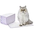 Amazon Basics Cat Pad Refills for Litter Box, Unscented - Pack of 20, Purple and White