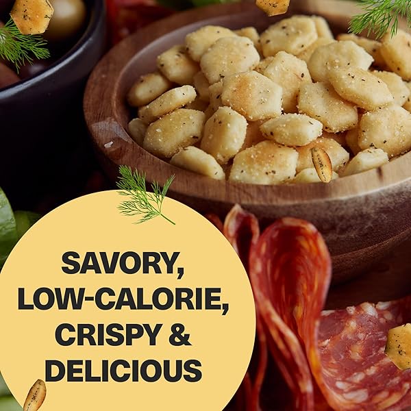 WICKED MINIS SOUP & OYSTER CRACKERS – SALTINE & SALTED FLAVORED MINI PUFFED SOUP, SAVORY SNACKING MIX, SEASONED CROUTONS SALAD TOPPERS, CRACKERS FOR CHILI 6OZ (GARDEN DILL)