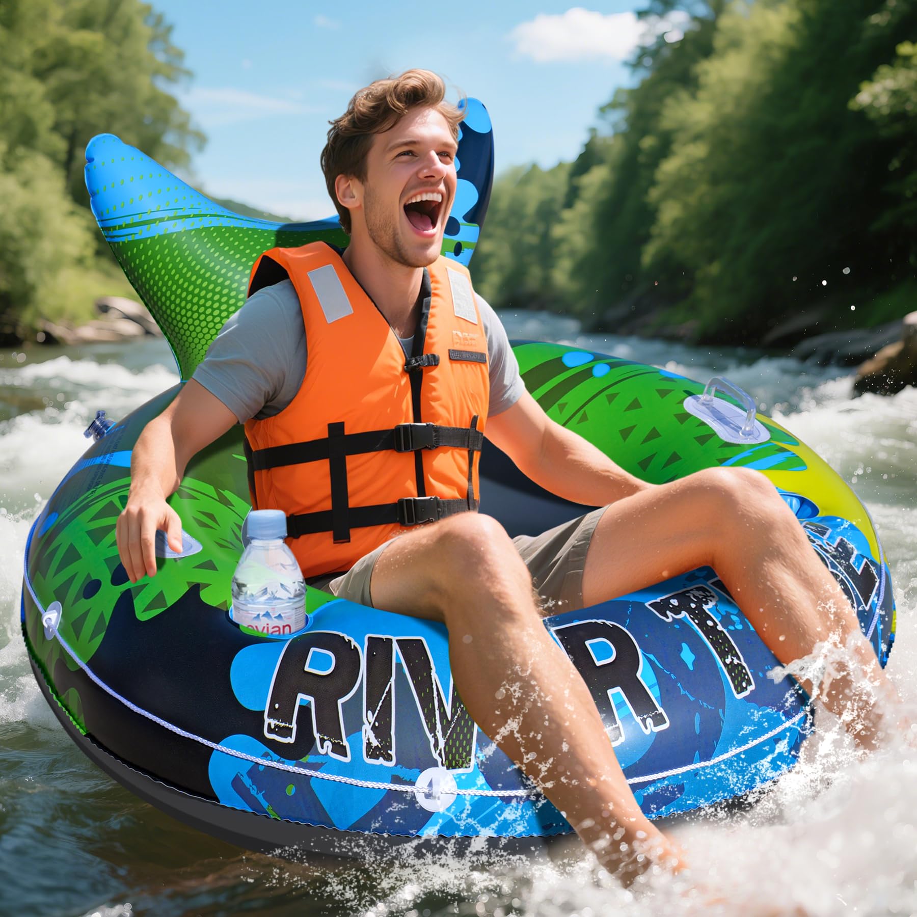 DeeprBlu River Tubes for Floating Heavy Duty, XL Inflatable River Tube ...