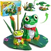 Glikid 3-in-1 Frog, Turtle &amp; Snail Family Building Set, Creative Animal Toy | Build &amp; Rebuild 3 Cute Animal Designs From One Building Set, Birthday Gift for Girls and Boys Ages 6+, 884 Pieces