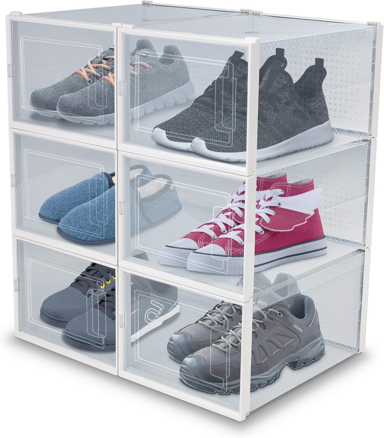 achilles Shoe Boxes Set of 6 shoe storage shelves Foldable