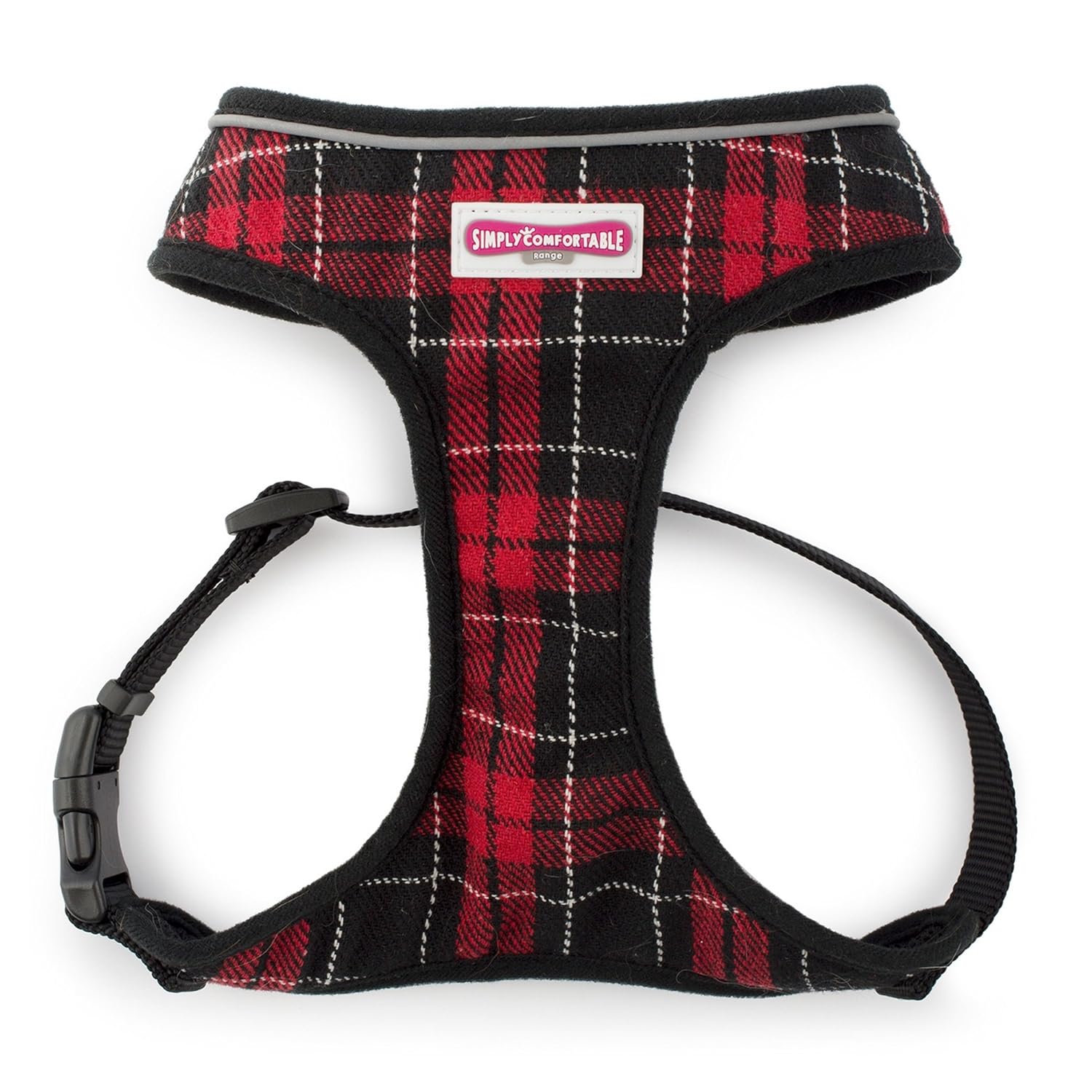 Tartan Dog Harness Red L 5374cm Amazon.co.uk Pet Supplies