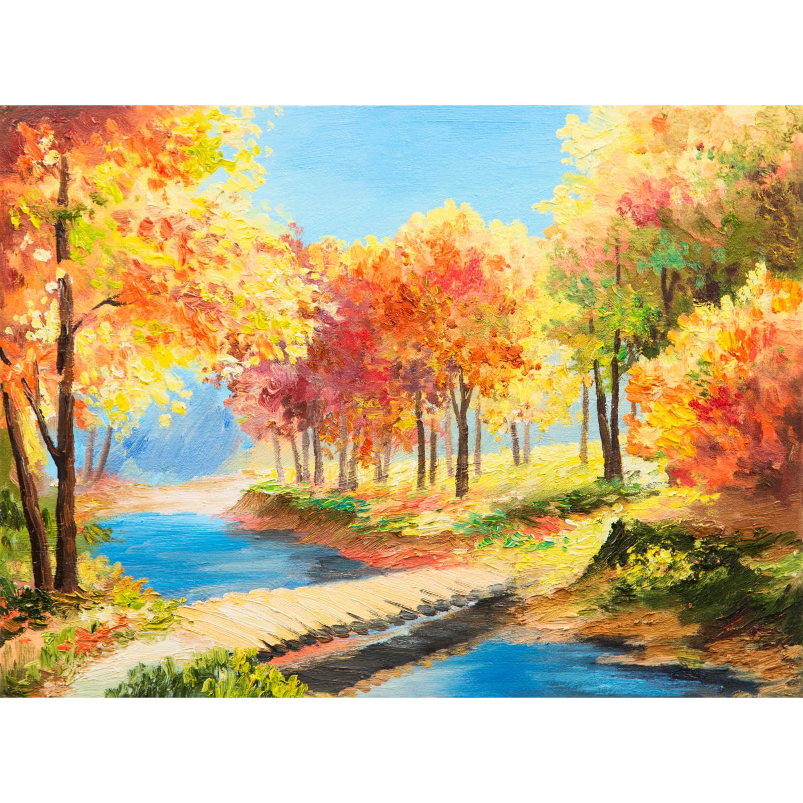 MISITU Mini Jigsaw Puzzle 1000 Pieces for Adults - Maple Forest - Difficult Small Puzzle for Adults 15 x 10.2 Inch — image 1
