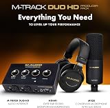 M-Audio M-Track Duo HD Audio Interface with M100 Mic and HDH41 Headphones view 2