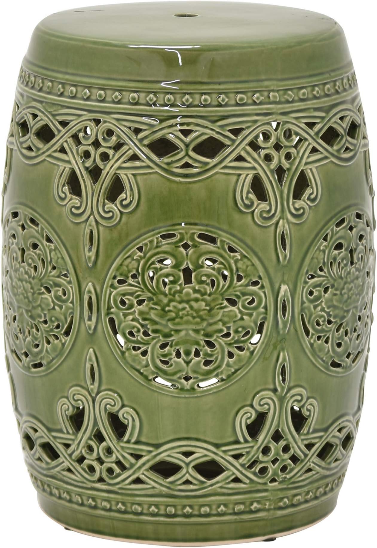Three Hands 18.5" Garden Stool-Green