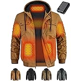 Wulcea Graphene Heated Jacket For Men 12V 18400mAh Fast Charge Large Capacity Battery