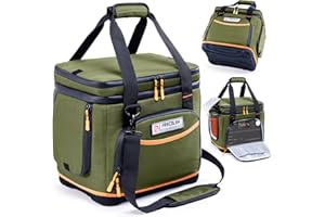 FRECOLSH Double-Layer Travel Carrying Case for Jackery Explorer 1000 v2 – Hard Molded Bottom, Side Ventilation & Front Pockets, Portable Power Station Storage Bag for Jackery Accessories & Solar Generator