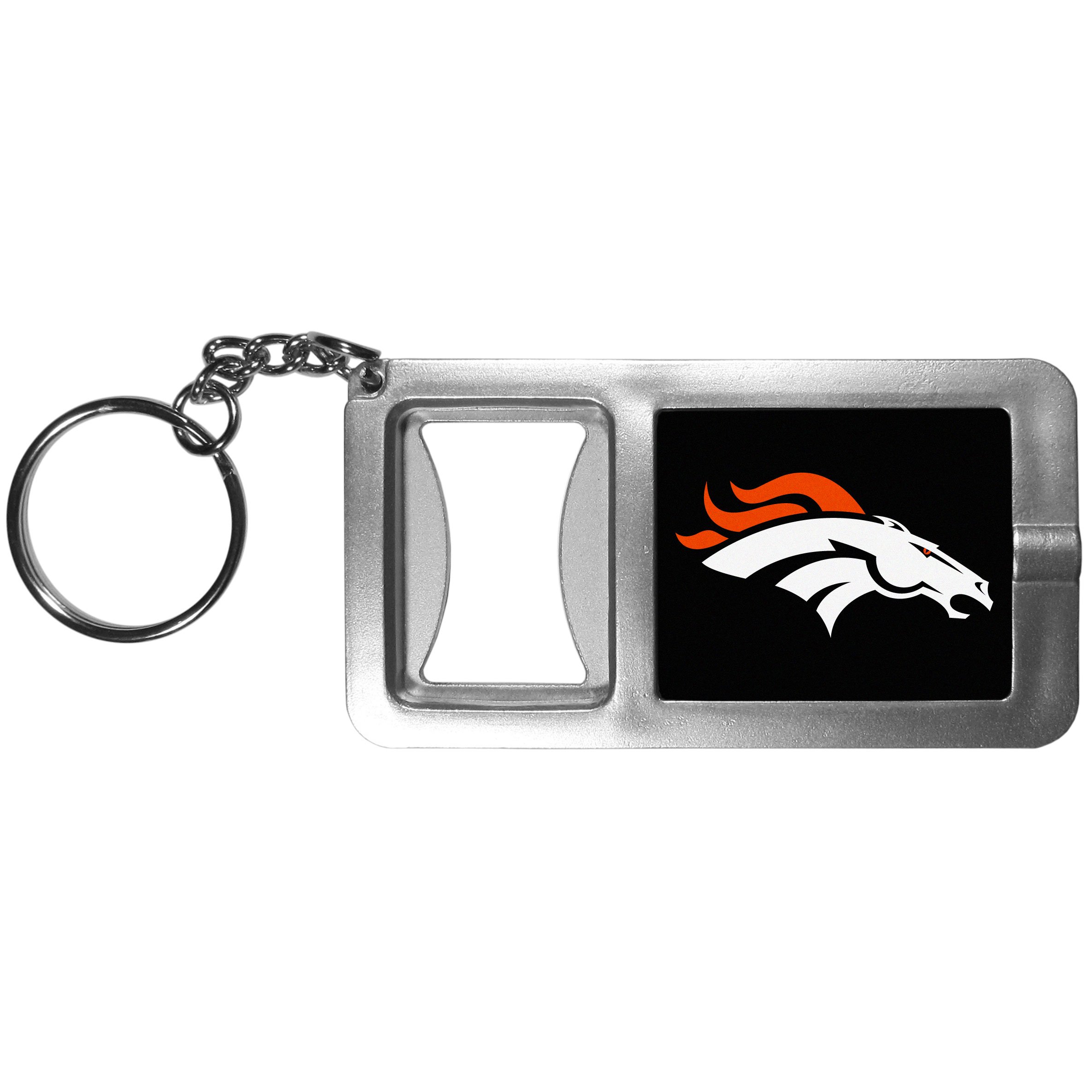 Siskiyou Sports NFL Fan Shop Denver Broncos Flashlight Key Chain with Bottle Opener One Size Black