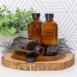 Cornucopia 8-Ounce Amber Glass Bottles with
