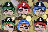 HENBRANDT Pirate Paper Party Masks for Kids Pack of 12 Fancy Dress Costume view 4