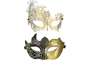 YU FENG Venetian Masquerade Mask for Women Couples Besties-Prom,Balls,Mardi Gras,Halloween and Parties Costume Mask