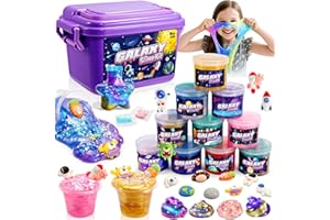 Slime Kit,decked Galaxy Slime Kit for Girls 6-12 Butter Glow Slime for Kids Age 6-10 Galaxy Slime for Kids DIY Toy for 6-8 Ye