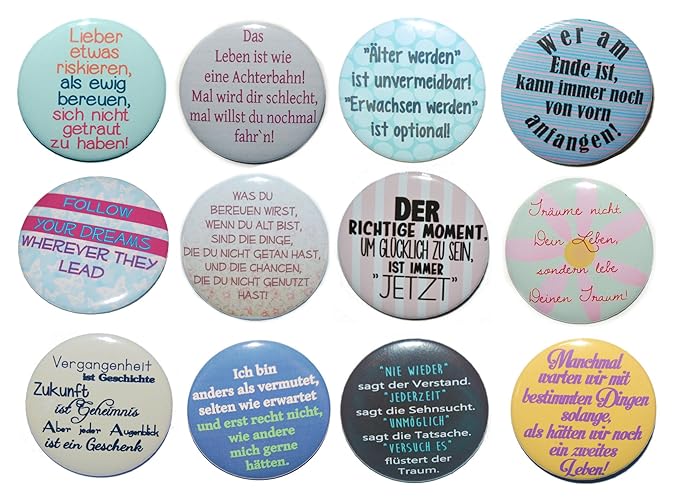 Button Set Groß 50mm Auswahl Ab 5 Stück Aus 72 Motiven Wählbar