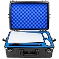 CASEMATIX Hard Shell Travel Case Compatible with PlayStation 5 Console, Controllers, Games and Accessories - Waterproof PS5 Carrying Case with Customized Foam for Both Standard and Digital Editions