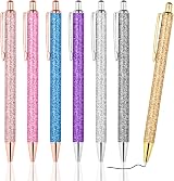 AUAUY 7 PCS Bling Ballpoint Pens 0.5mm Sparkly 彩色 1 mm Black Ink Gift Set view 1