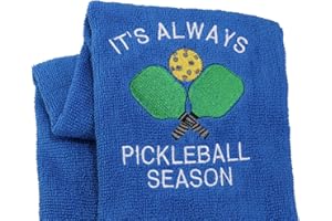 LEVLO Pickleball Sports Lovers Gift It's Always Pickleball Season Towels Christmas Graduation Gifts Birthday Gifts (Pickleball Season)