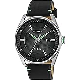 Citizen Men's Sport Casual 3-Hand Eco-Drive Watch, Date, Patterned Dial