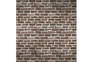 Timeet Red Brick Wallpaper Self Adhesive Peel and Stick Wallpaper Removable Contact Pape Textured for Bedroom Living Room Wall Decor Vinyl Film Roll 17.7"×118.11"