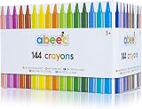 abeec 144 Crayons Set of 144 Wax Crayons 24 Colours 6 Each