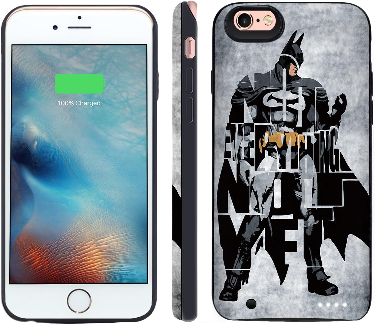 iPhone 6/6S Battery Case - Goegtu Batman iPhone 6 Battery Case, Batman iPhone 6S Battery Case - 3000mAh External Protective iPhone 6/6S ( 4.7 Inches) Charging Case Portable Battery Pack Cover
