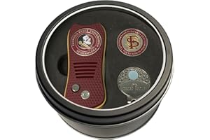 Team Golf NCAA Gift Set Switchblade Divot Tool, Cap Clip, & 2 Double-Sided Enamel Ball Markers, Patented Design, Less Damage to Greens, Switchblade Mechanism