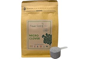 FLAWN SEED KITS Flawn Seed Micro Clover Seed, Eco-Friendly, Low Growing, Low Maintenance, Lawn Alternative, Kraft Zipper Pouch with Easy Spread Scoop, Over-Seed up to 2,500 sqft