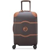DELSEY PARIS Chatelet Air 2.0 Carry-On Plus Suitcase 20 Inch, Hardside Polycarbonate Luggage, Dual-Density Spinner Wheels, TSA Lock, USB Port, Chocolate Brown
