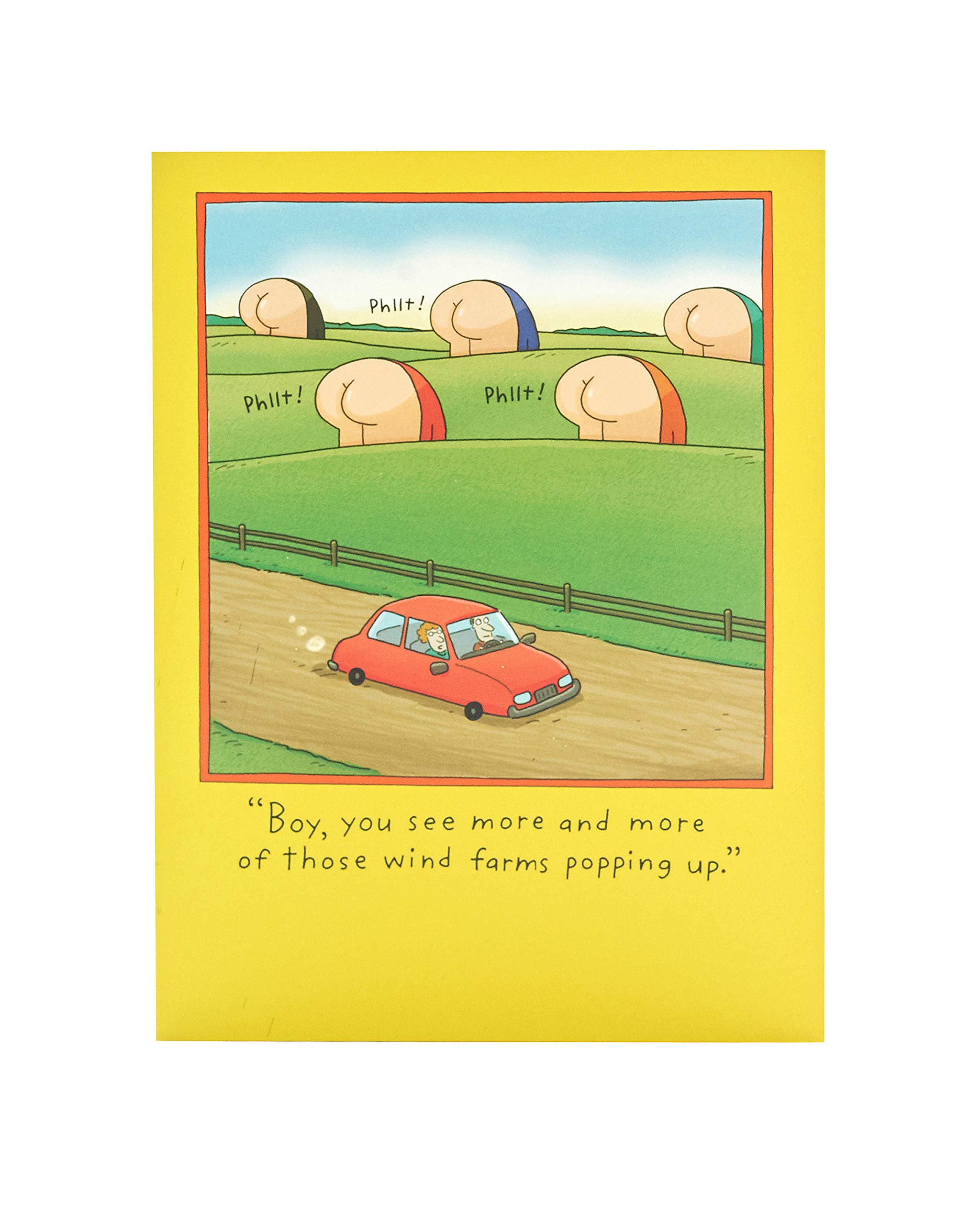 UK Greetings Birthday Card for Him - Funny Birthday Card for Men - Featuring Hilarious Wind Farm Joke, 345329-0-1