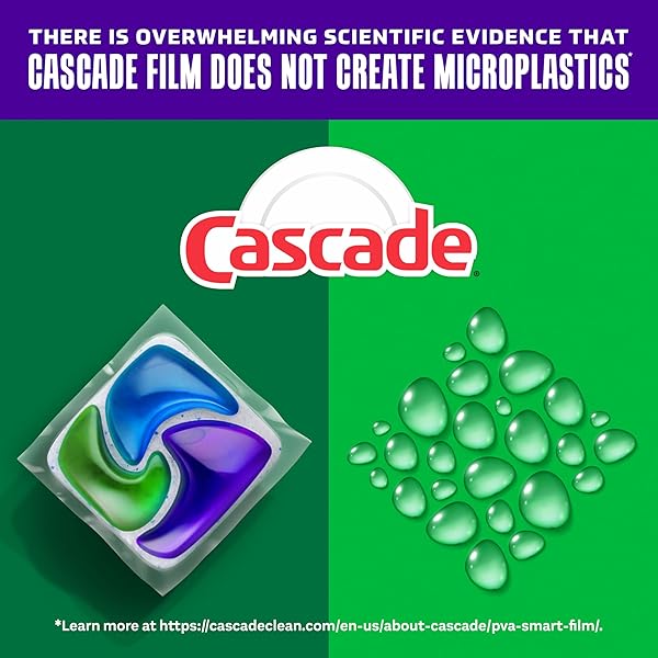 CASCADE PLATINUM PLUS DISHWASHER PODS, DISHWASHER DETERGENT, DISH DETERGENT SOAP, MOUNTAIN, 47 COUNT