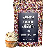 Judee's Natural Rainbow Sprinkles 4 oz - Gluten-Free and Nut-Free - Brighten Up Your Baked Goods - Great for Cookie and Cake 