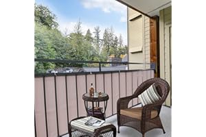Garden lucky Balcony Screen Privacy Fence Cover UV Protection Weather-Resistant 3 FT Height Shield for Deck, Patio, Backyard,