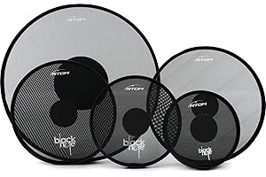 RTOM Black Hole Mesh Practice Set - 10 Inch, 12 Inch, 14 Inch, 16 Inch, 22 Inches