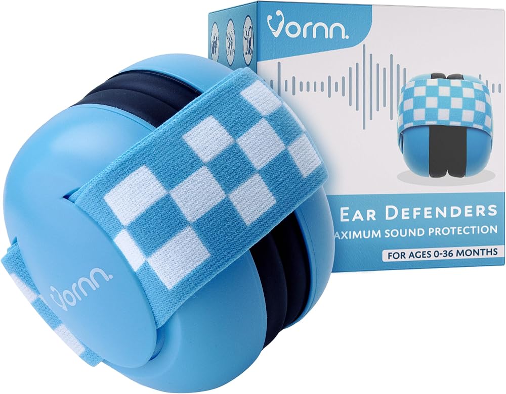 VORNN Baby Ear Defenders 0-36 Months Noise Cancelling Earmuffs Blue
