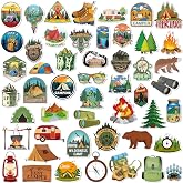 Cunno 100 Pcs Fall Camping Pins Funny Outdoors Camp Adventure Brooch Pins | Camping Lapel Pin, Hiking Camping Adventure Birthday Party Decorations, Gift Hat Jacket Clothes Backpacks Decor Accessories