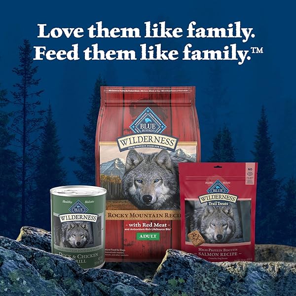 BLUE BUFFALO WILDERNESS ADULT WET DOG FOOD, HIGH-PROTEIN & GRAIN-FREE, MADE WITH NATURAL INGREDIENTS, DUCK & CHICKEN GRILL, 12.5-OZ. CANS, 12 COUNT